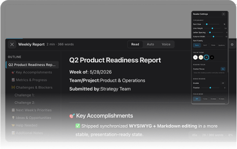 Reader view